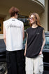 Handwritten Font Outer Wear Sleeveless Drop Shoulder Vest Unisex T-shirt